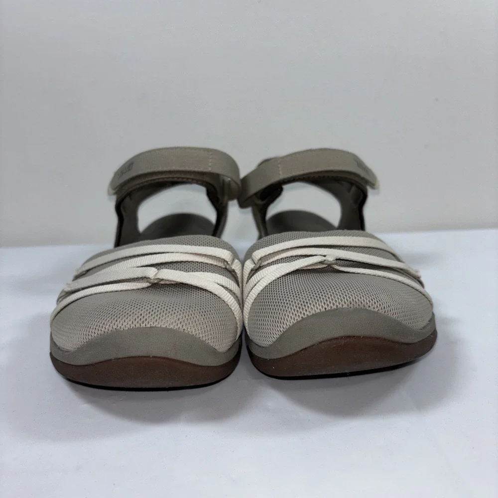 Teva Shoes Womens 9.5 Taupe Tirra CT Ankle Straps Numa Print Mesh Closed 1106837
